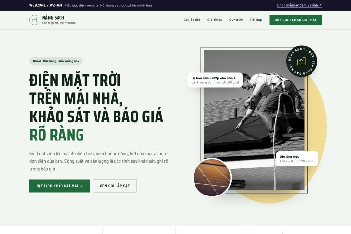 Mẫu giao diện lắp điện mặt trời WZ-691