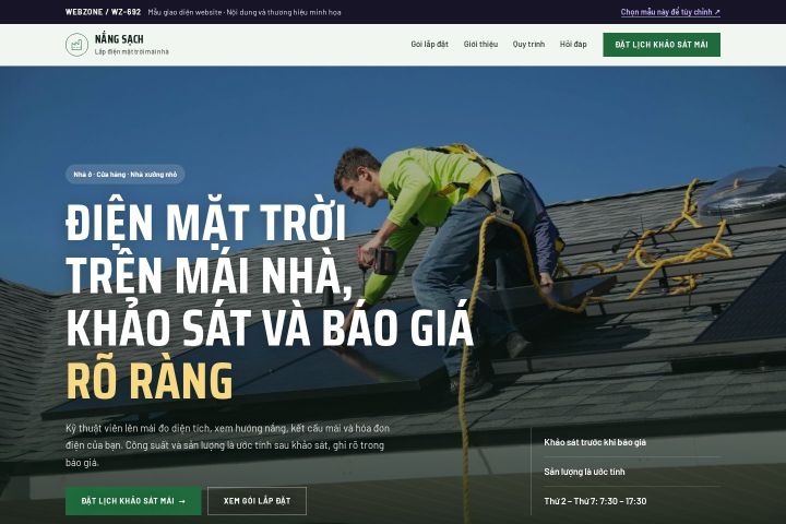Mẫu giao diện lắp điện mặt trời WZ-692