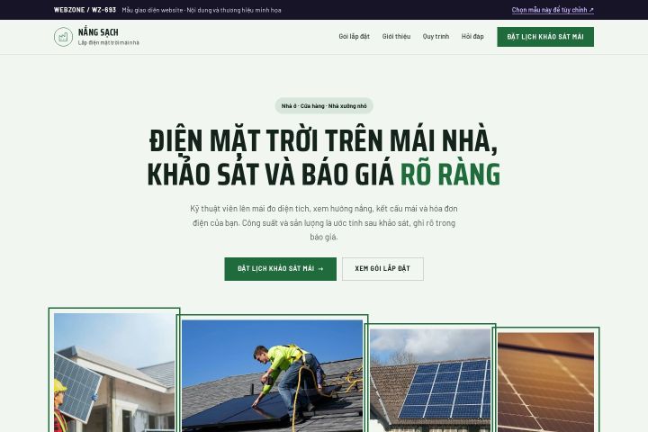 Mẫu giao diện lắp điện mặt trời WZ-693