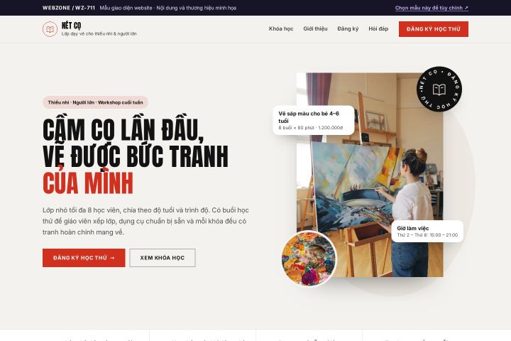 Mẫu giao diện lớp dạy vẽ WZ-711