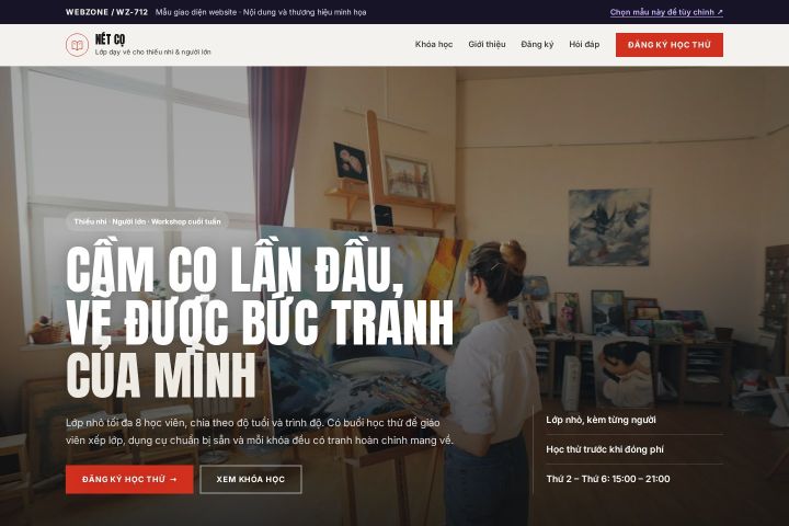 Mẫu giao diện lớp dạy vẽ WZ-712