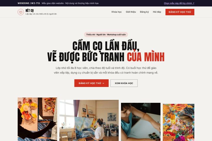 Mẫu giao diện lớp dạy vẽ WZ-713