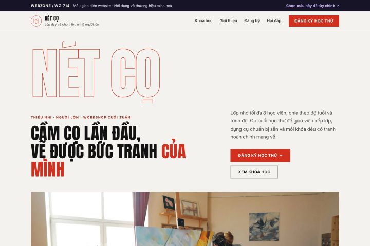 Mẫu giao diện lớp dạy vẽ WZ-714