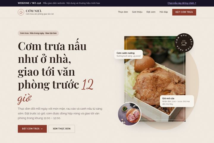 Mẫu giao diện cơm văn phòng WZ-756