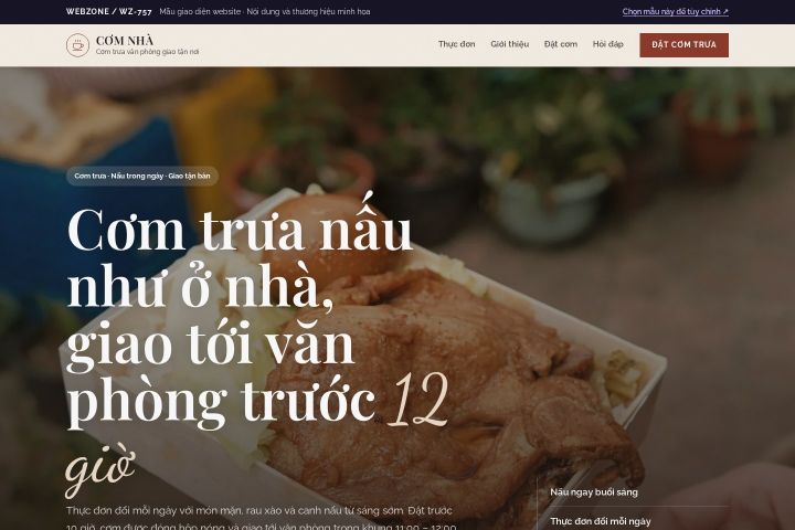 Mẫu giao diện cơm văn phòng WZ-757