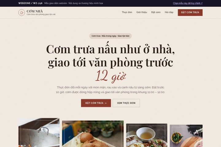 Mẫu giao diện cơm văn phòng WZ-758