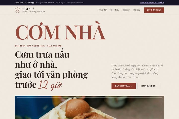 Mẫu giao diện cơm văn phòng WZ-759