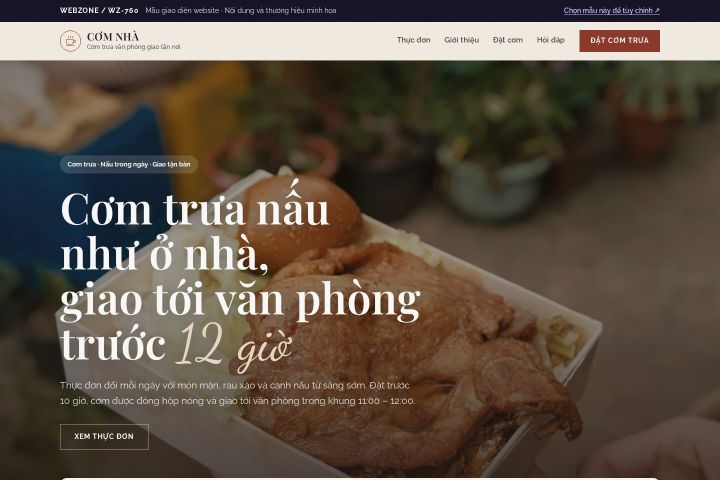 Mẫu giao diện cơm văn phòng WZ-760