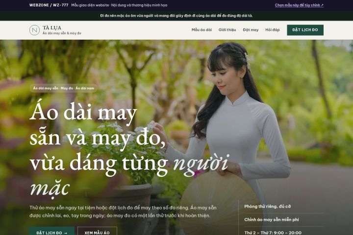 Mẫu giao diện áo dài may sẵn & may đo WZ-777