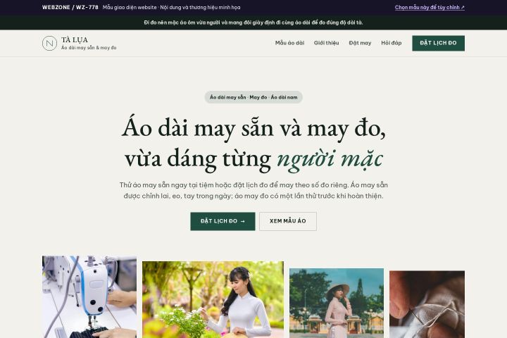Mẫu giao diện áo dài may sẵn & may đo WZ-778