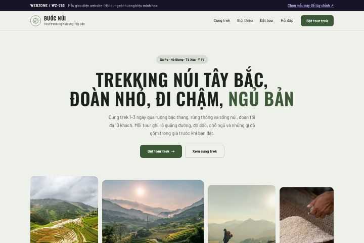 Mẫu giao diện tour trekking WZ-793