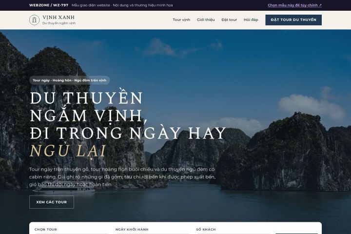 Mẫu giao diện du thuyền ngắm vịnh WZ-797
