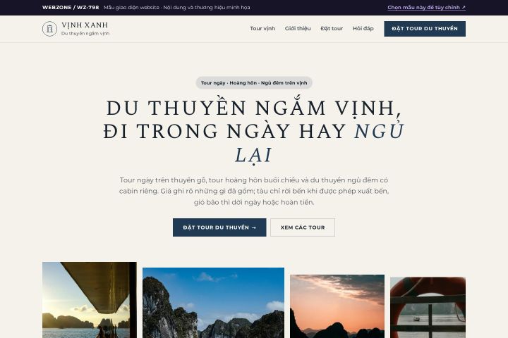 Mẫu giao diện du thuyền ngắm vịnh WZ-798