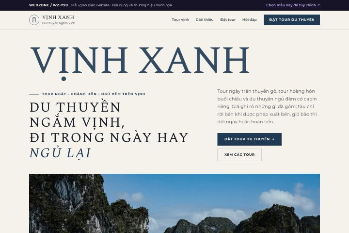 Mẫu giao diện du thuyền ngắm vịnh WZ-799