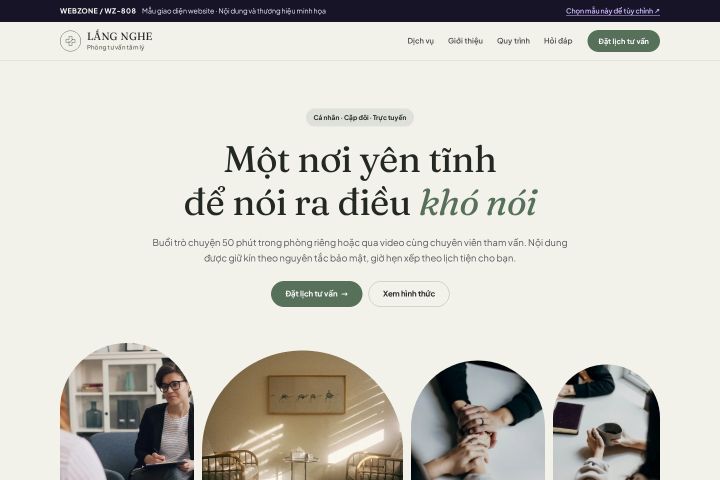 Mẫu giao diện phòng tư vấn tâm lý WZ-808