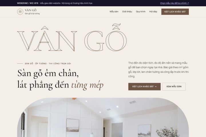 Mẫu giao diện sàn gỗ & ốp tường WZ-819