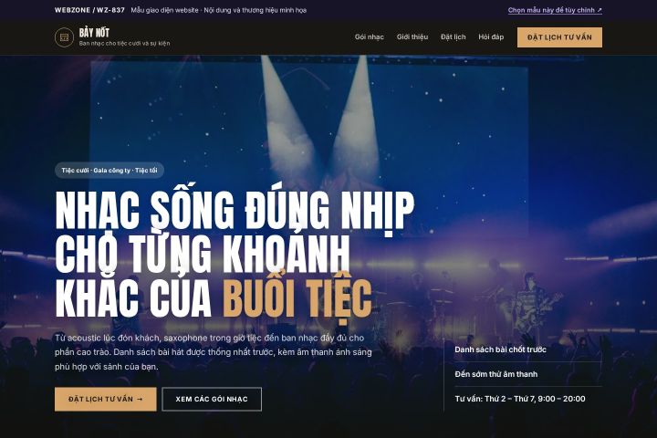 Mẫu giao diện ban nhạc biểu diễn sự kiện WZ-837