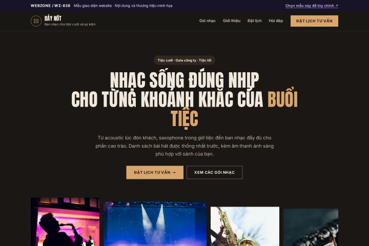 Mẫu giao diện ban nhạc biểu diễn sự kiện WZ-838