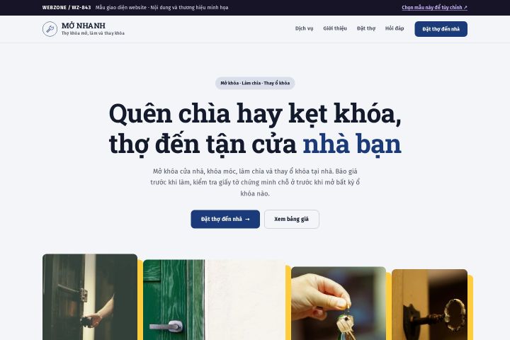 Mẫu giao diện thợ khóa WZ-843