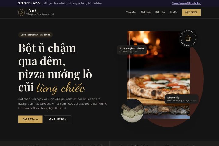 Mẫu giao diện tiệm pizza WZ-851