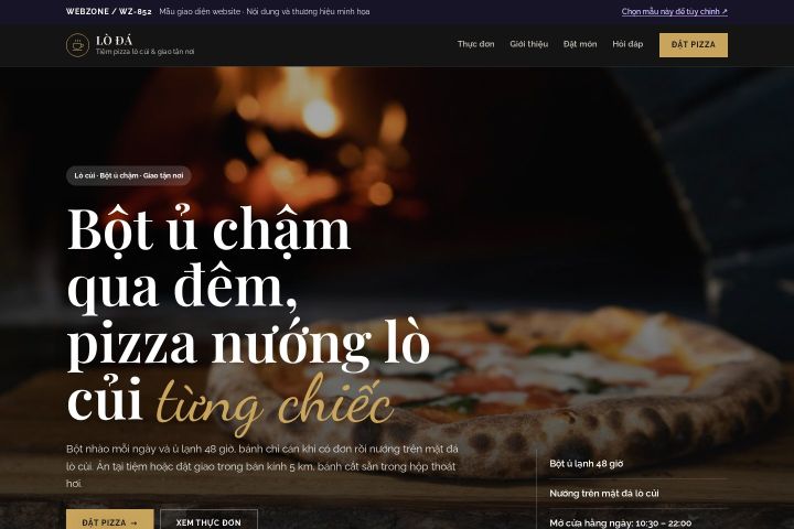 Mẫu giao diện tiệm pizza WZ-852