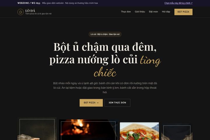 Mẫu giao diện tiệm pizza WZ-853