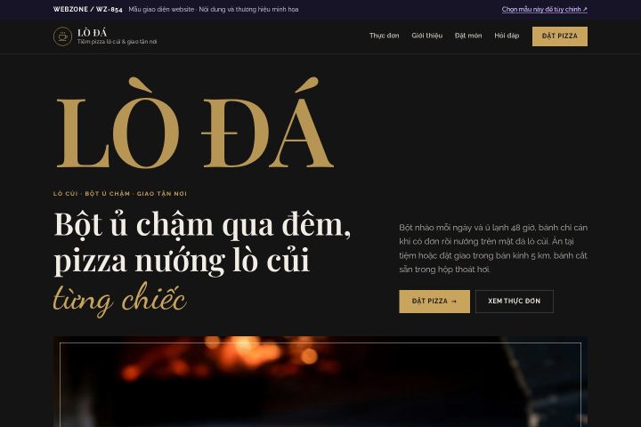 Mẫu giao diện tiệm pizza WZ-854