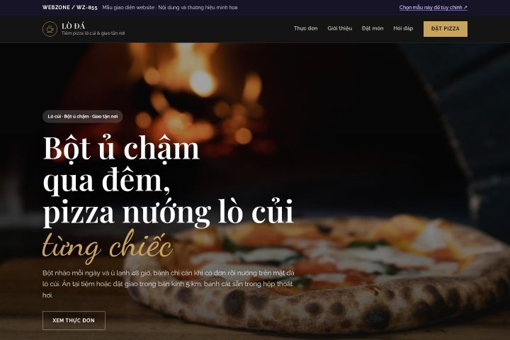 Mẫu giao diện tiệm pizza WZ-855