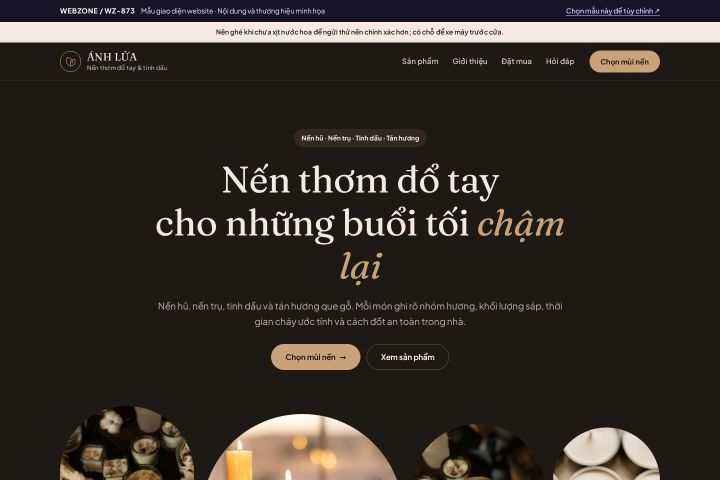 Mẫu giao diện nến thơm & tinh dầu WZ-873