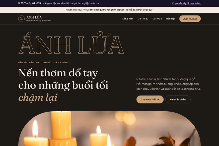 Mẫu giao diện nến thơm & tinh dầu WZ-874