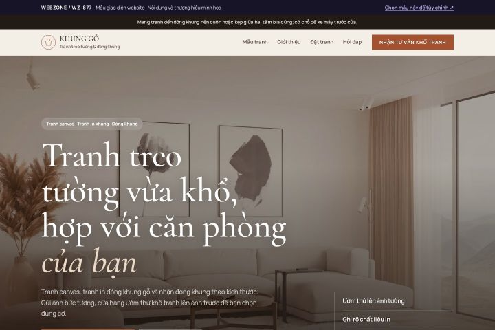 Mẫu giao diện tranh treo tường WZ-877