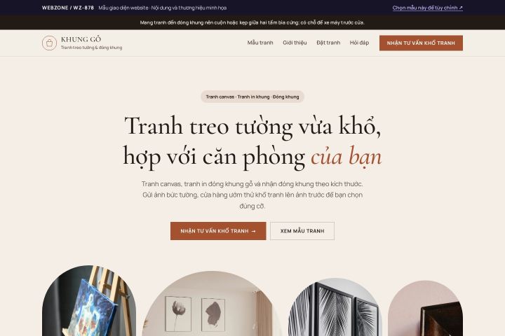 Mẫu giao diện tranh treo tường WZ-878