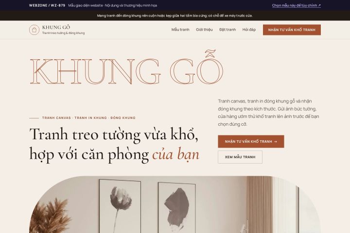 Mẫu giao diện tranh treo tường WZ-879