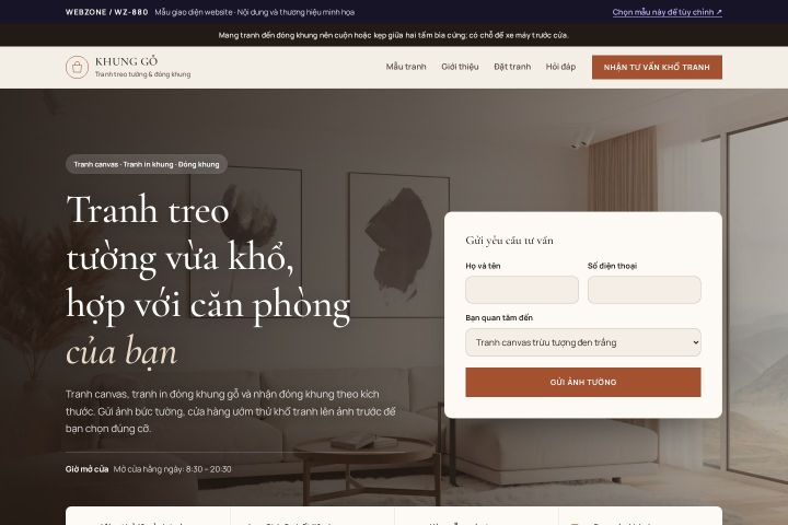 Mẫu giao diện tranh treo tường WZ-880