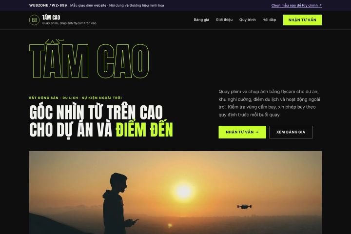 Mẫu giao diện quay chụp flycam WZ-899