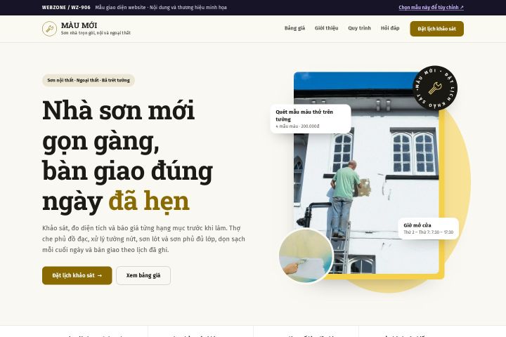 Mẫu giao diện sơn nhà trọn gói WZ-906