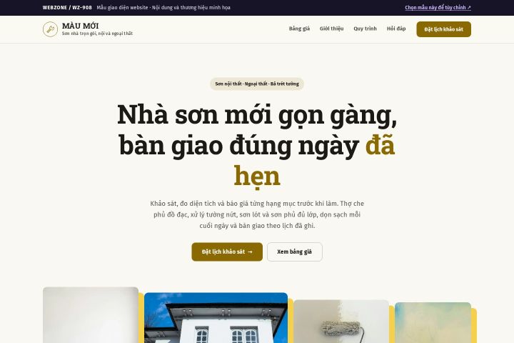 Mẫu giao diện sơn nhà trọn gói WZ-908