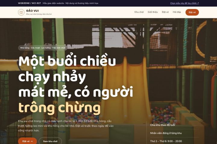 Mẫu giao diện khu vui chơi trẻ em WZ-927