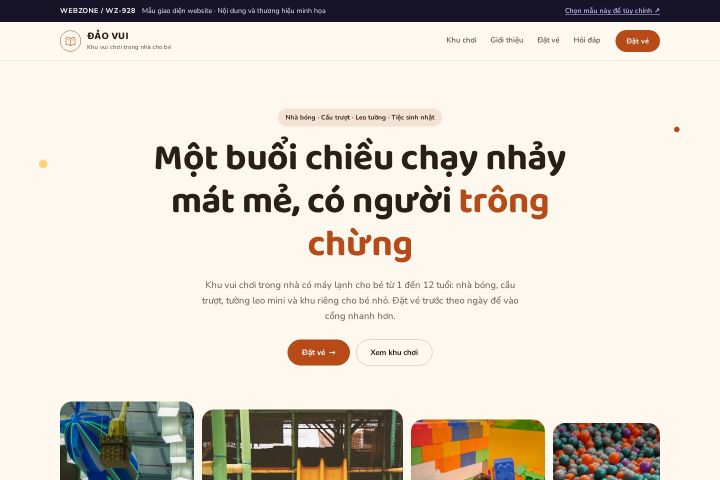 Mẫu giao diện khu vui chơi trẻ em WZ-928