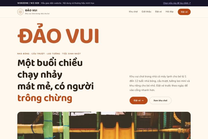 Mẫu giao diện khu vui chơi trẻ em WZ-929