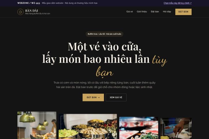Mẫu giao diện nhà hàng buffet WZ-953