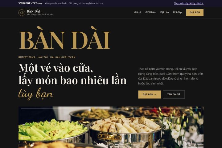 Mẫu giao diện nhà hàng buffet WZ-954