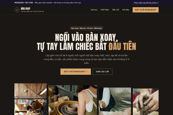 Mẫu giao diện lớp làm gốm WZ-988