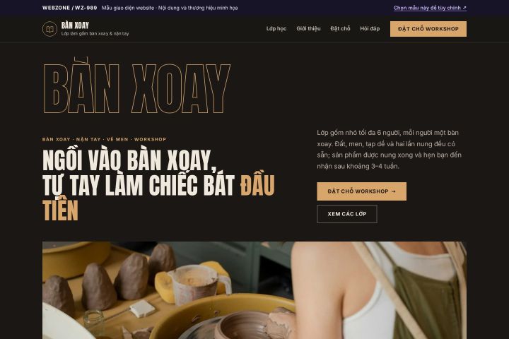 Mẫu giao diện lớp làm gốm WZ-989
