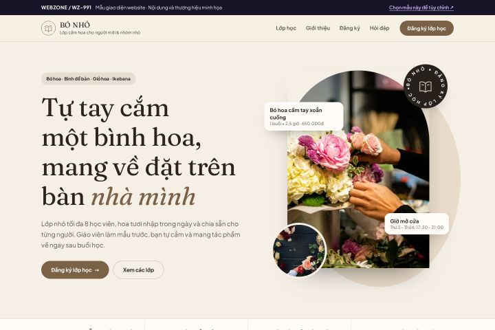Mẫu giao diện lớp cắm hoa WZ-991