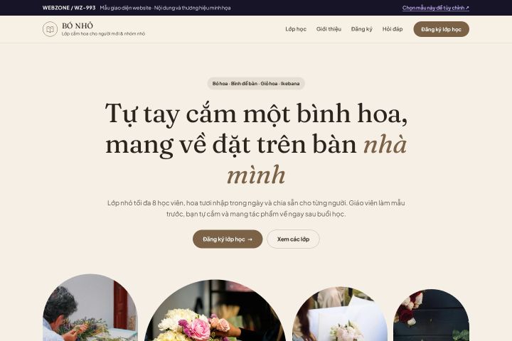 Mẫu giao diện lớp cắm hoa WZ-993
