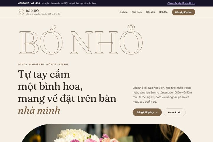 Mẫu giao diện lớp cắm hoa WZ-994